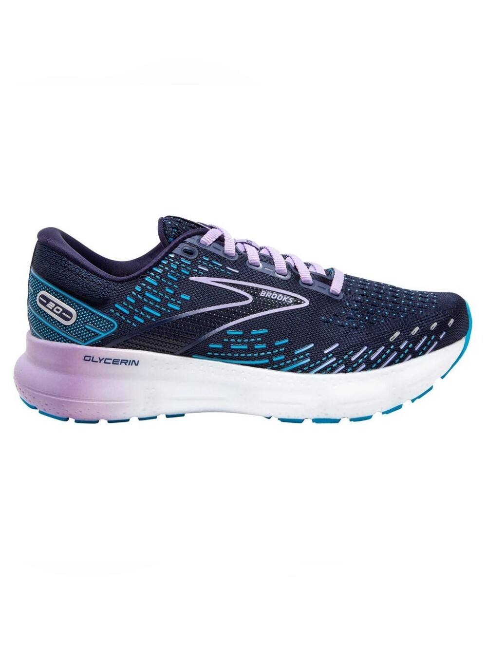 Like New! Brooks Women's Glycerin Running Shoe - Navy with Purple Accents